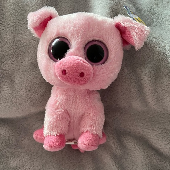 Small pink Corky pig beanie boo from Ty - Picture 2 of 4